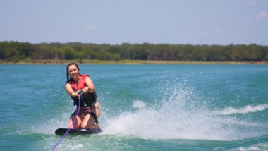 Kneeboarding or Water Skiing
